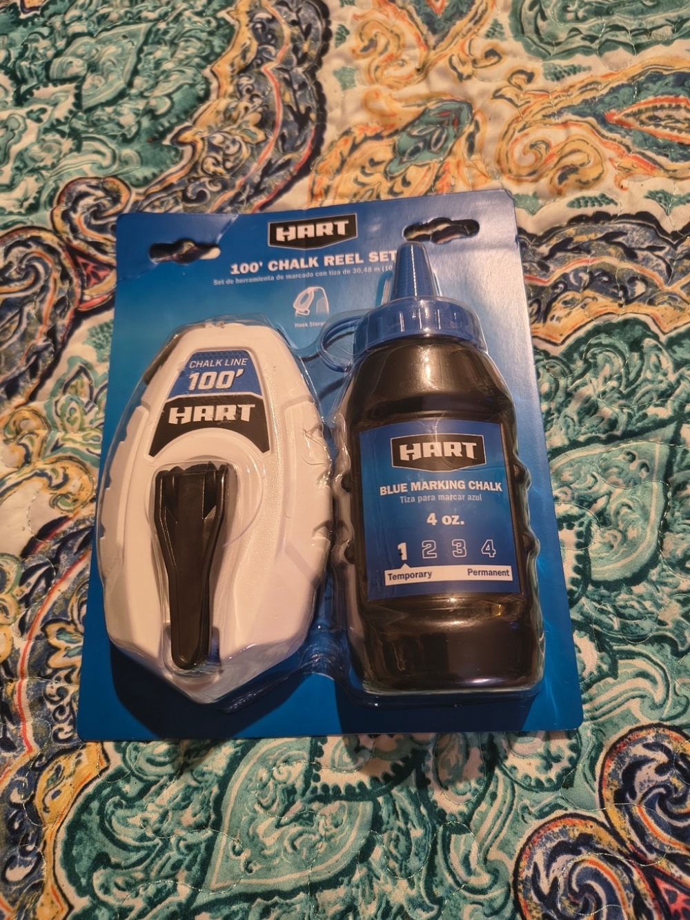 HART Blue Chalk Reel Set with 4 oz. Blue Marking Chalk